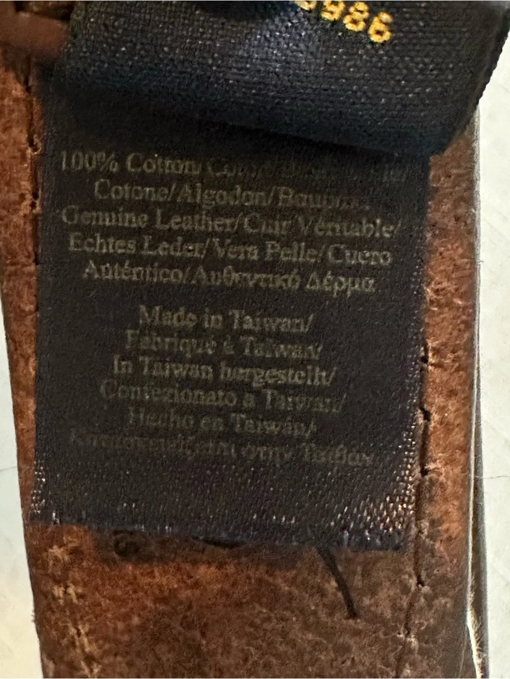 Brooks Brothers 346 Patchwork Madras Leather Belt Size 42